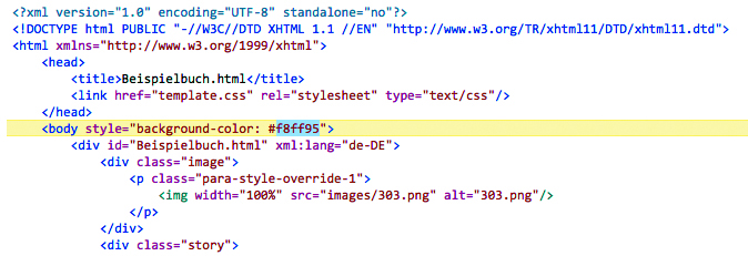 Hintergrundfarbe im HTML angeben
