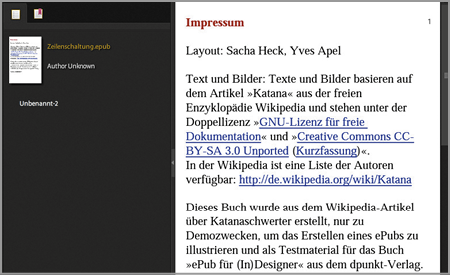 Abstände bei Digital Editions