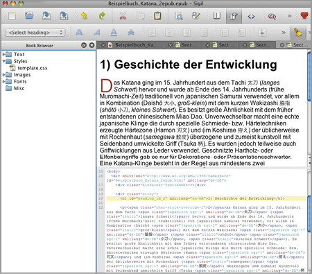 ePub-Editor Sigil