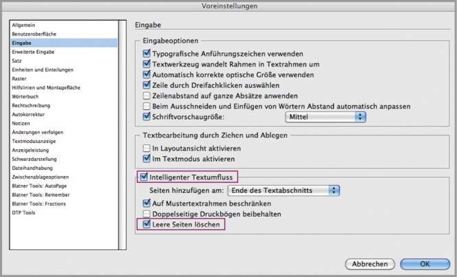 Intelligenter Textumfluss
