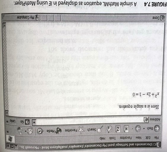 Simple MathML equation in IE using MathPlayer