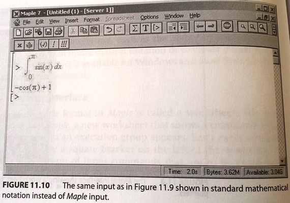 Same input shown in standard mathematical notation