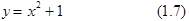 Labeled rows and numbered equations: equation 1