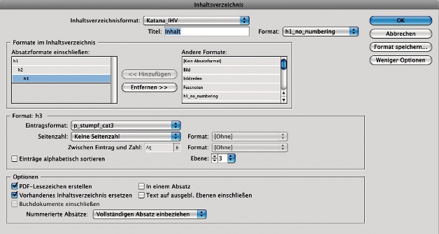 Inhaltsverzeichnis automatisch generieren