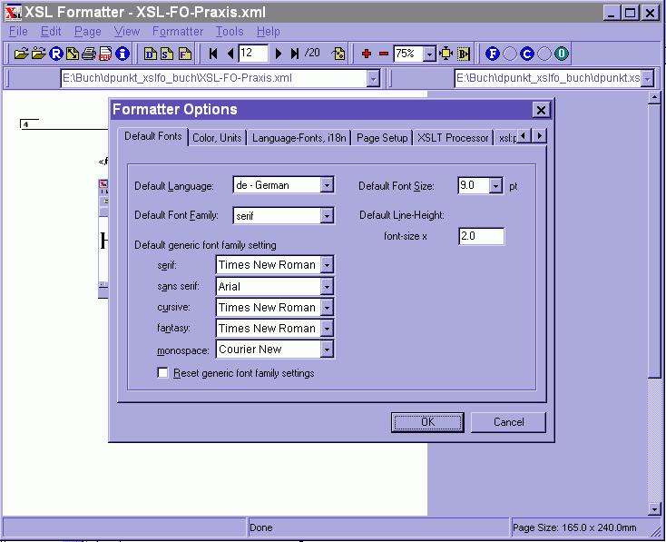 Formatter Options