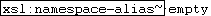 xsl:namespace-alias